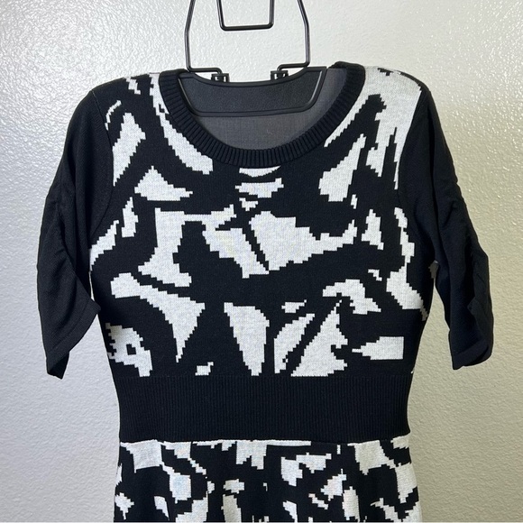 Victor Glemaud Knit Black/White Print Dress Size M - Picture 2 of 9